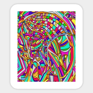 Abstract Flowers Sticker